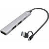 i-tec I-TEC USB-A/USB-C Metal HUB USB kombinovaný hub strieborná; CAHUBMETALMINI4