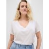 GAP Tričko organic vintage v neck Biela biela