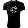 Hádzaná lopta ruka - Pánske tričko Fantasy športové - XL ( Čierna )