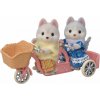 Sylvanian family Tandemový bicykel pre Husky súrodencov