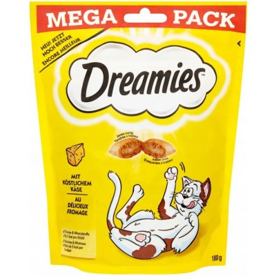 Pochúťka pre mačky Dreamies s lahodným syrom 0,18 kg so syrom