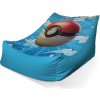 Sablio Sedací vak Lounge Pokemon ball Obloha - 80 x 95 x 50 cm