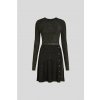 ŠATY KARL LAGERFELD LUREX KNIT DRESS BLACK