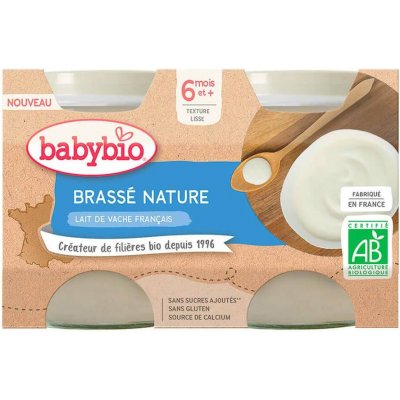 BABYBIO Brassé z francúzskeho mlieka natur 2x 130 g