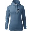 Volejbal lopta prso - Mikina dámská Cape s kapucí - M ( Denim )