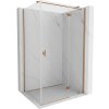 Mexen Mist H T, sprchový kút s výklopnými dverami pravý 100 x 80 cm, číre sklo, medená matná, 8A5T-100-080-65-00-P