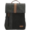Beagles Čierny elegantný kožený batoh „Twister“ 12L