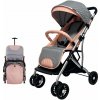 Pepita Dotti kompaktný športový kočík veľkosti batožiny - grey-pink Pepita