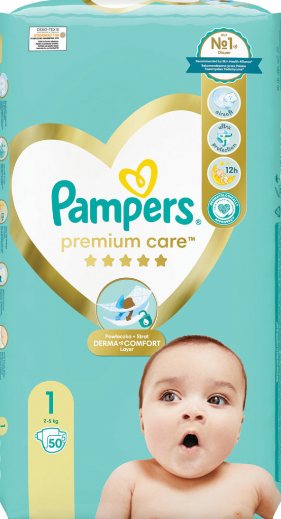 Pampers Premium veľkosť 1 50 ks