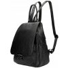 KOŽENÝ DÁMSKY RUKSAK čierny veľký z lícovej kože do práce alebo školy Wojas