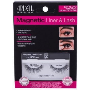 Ardell Magnetic Liner & Lash Wispies Black 1 pár + magnetická gélová linka 2 g Black + štetec na linku