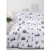 MKLozkoviny.sk Francúzske obliečky mikroplyš Exclusive – Zimný les - 220 × 200 cm - 70 x 90 cm