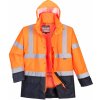 Portwest S768 Hi-Vis Executive Reflexná bunda 5 v 1 oranžová/tmavomodrá 5XL