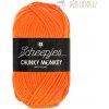 Priadza Chunky Monkey, neónovo oranžová
