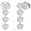 Guess Visiace srdiečkové náušnice s kryštálmi LOVE JUBE05473JWRHT/U