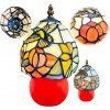 Nočná lampa Tiffany ORANGE vitráž KOLIBRÍK 23*Ø15 1*E14