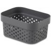 Košík Curver® INFINITY DOTS, 1,4L, tmavý sivý, 12,5x16,7x8,3 cm