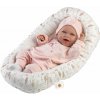 Llorens 74122 NEW BORN - realistická panenka miminko se zvuky a měkkým látkovým tělem - 42 cm (4-74122)