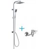 Mereo Mereo, Sprchová súprava Quatro, plastová hlavová sprcha a jednopolohová ručná sprcha vrátane batérie Zuna, MER-CB609AZ