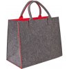 DEMA Plstená taška 42x22x34 cm Shopper XL antracit/červená