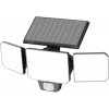 LED solárny nástenný reflektor IP44 0,2W 1200lm 6500K čierny s pohybovým senzorom