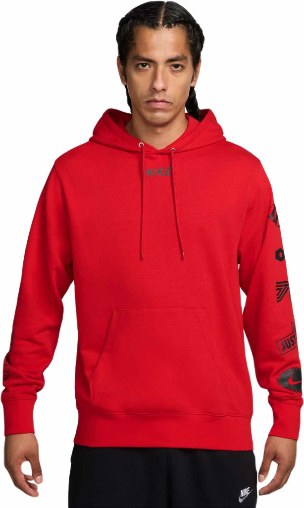 Nike Club Fleece Hoodie Cycle červená