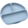Malý Ježko Detský silikónový tanier MODERN - Baby Blue