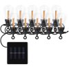 EMOS LED reťaz so solárnym panelom 10× párty žiarovky 5 m vonkajšia aj vnútorná vintage
