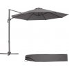 tectake 403789 slnečník s bočnou nohou 300cm - šedá