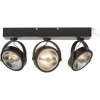 RENDL KELLY LED III nástenná čierna 230V LED 3x12W 24° 3000K R12337