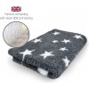 DRYBED Premium Vet Bed Hviezdy antracit + biely 100 x 75 cm