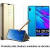 Otváracie Púzdro Luxria Clear View pre Huawei - Zlaté pre Huawei: Y6 (2019)