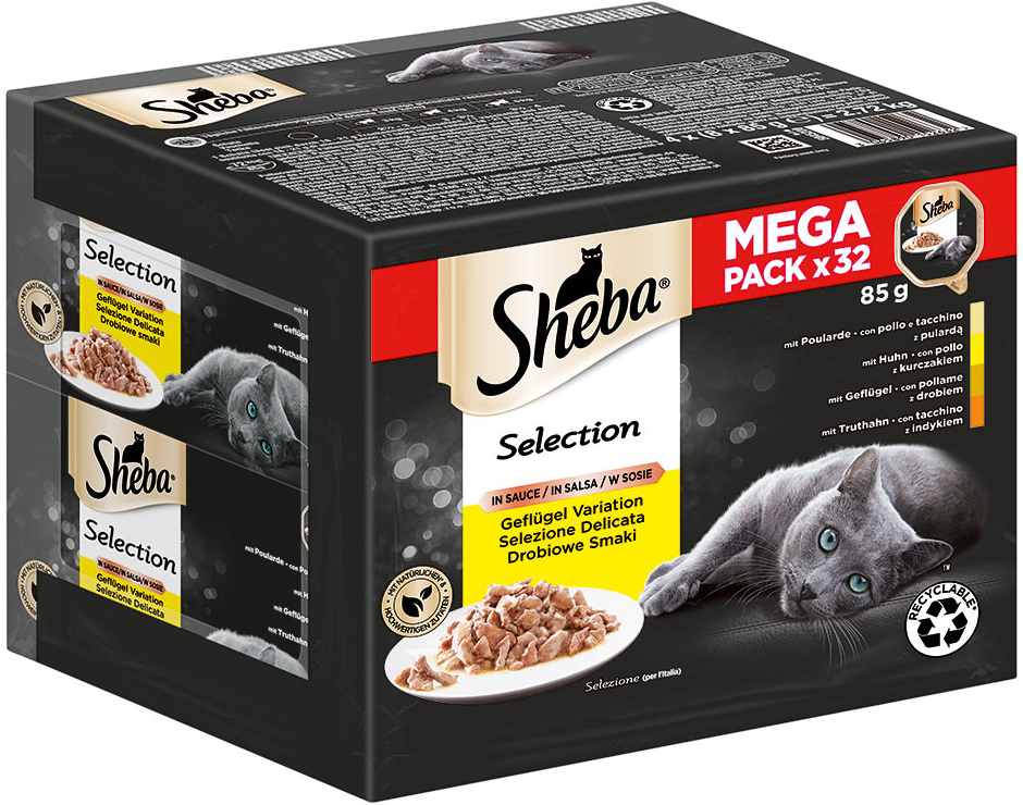 Sheba Selection v omáčke 64 x 85 g