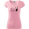 Mačka a gitara WC - Dámske tričko Pure - 2XL ( Ružová )