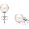 Perlové náušniceAkoya 6,5 AAA+ Rhodiované striebro (925) Biela