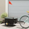vidaXL Vozík za bicykel, čierno sivý 30 kg, železo 94077