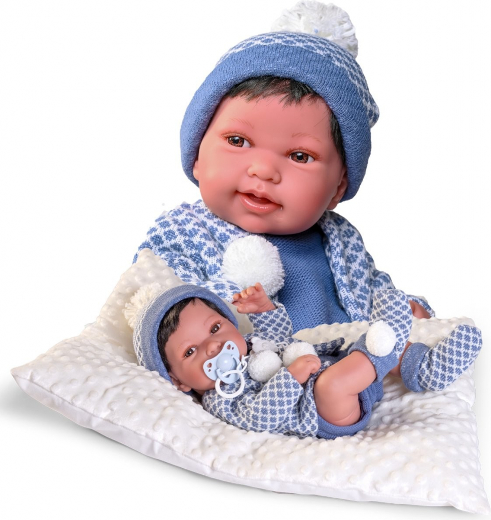 Antonio Juan 5035 PIPO realistická miminko s celovinylovým tělem 42 cm