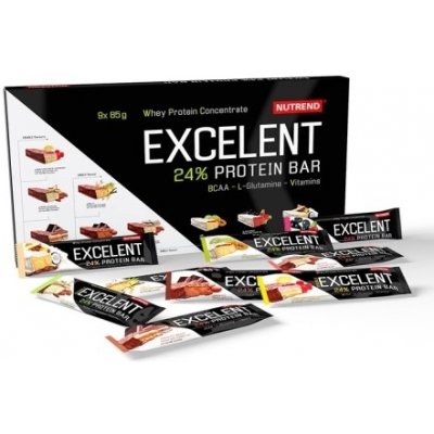 NUTREND Excelent Protein Bar 9 x 85g MIX PRÍCHUTÍ 9x85g