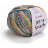 YarnArt Jeans Splash 952 Modrá, žltá, červená