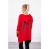 Fashionweek Dámska tunika s kapucňou a Anjelskými krídlami TC453 červená