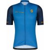 SCOTT Cyklistický dres s krátkym rukávom - RC TEAM 10 SS - modrá/oranžová