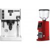 Rancilio Silvia PRO X + Eureka Atom W 65, ferrari red
