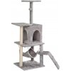 Aga Škrabadlo pre mačky 42x49x136 cm Sivé