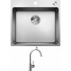 Blanco ANDANO 500-IF/A nerez hodvábny lesk s excentrom PushControl 525245 + Blanco MIDA chróm 517742