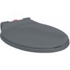 WC sedátko s pomalým sklápěním rychloupínací šedé oválné Šedá 145817