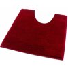 ROUTNER Kúpeľňová predložka UNI COLOR Červená 10105 - Červená / 60 x 60 cm WC s výkrojom 10105