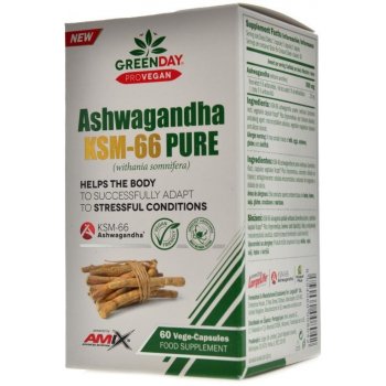 Amix Nutrition ProVegan Ashwagandha KMS-66 Pure 60 kapsúl