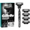 Gillette Mach3 Charcoal holiaci strojček + 5 hlavíc