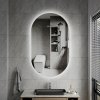 Erga Dalia, oválne LED zrkadlo 60x100cm, 3 farby svetla, zadné osvetlenie, vyhrievacia podložka proti zapareniu, ERG-V01-Dalia-6010-CL
