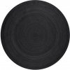 Hanse Home , Kusový koberec Jute Braided 106322 Black kruh, 100x100 (priemer) kruh, čierna, chodba / predsieň